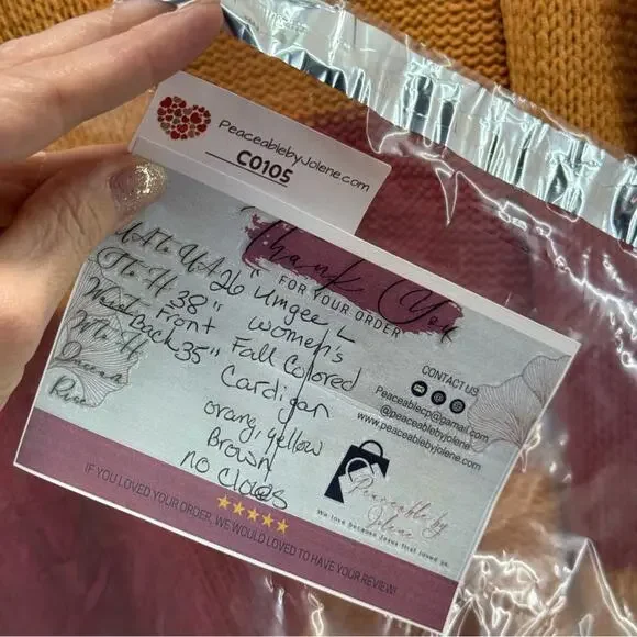 Umgee Women’s Large fall colors Striped Open-Front Cardigan Sweater - Picture 3 of 6